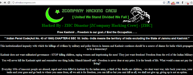 Indian National Congress Party Official Website Hacked by ZHC