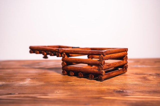 Porta gioie in legno moderno, artigianale