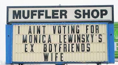 I Aint Voting For Monica Lewinskys Ex Boyfriends Wife