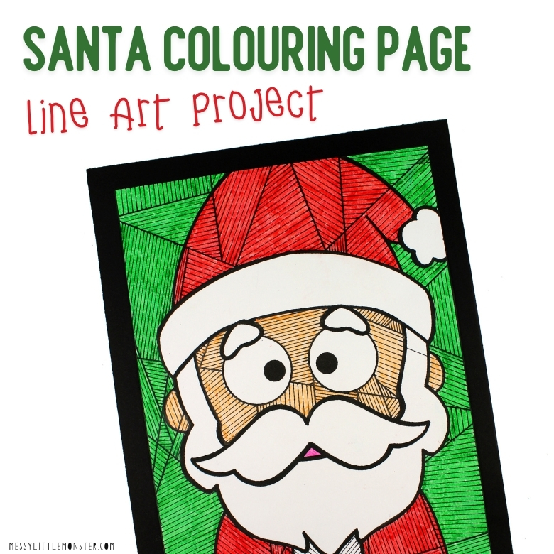 Santa colouring page