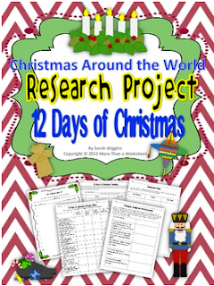 http://www.teacherspayteachers.com/Product/Christmas-Around-the-World-Research-Project-12-Days-of-Christmas-964530