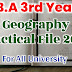 B.A 3rd Year Geography practical file 2023 | Geography practical file for B.A Final Year 2023 |