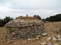 Vista posterior de la barraca de vinya del Ton i el Pep