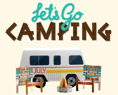 2011 Camping Van Papercraft Set