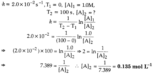 Solutions Class 12 रसायन विज्ञान-I Chapter-4 (रासायनिक बलगतिकी)