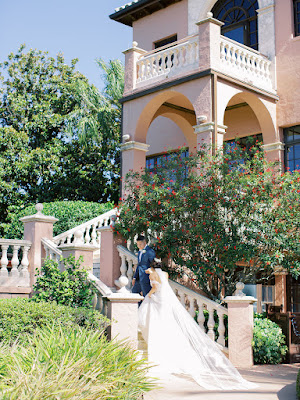 bride and groom first look