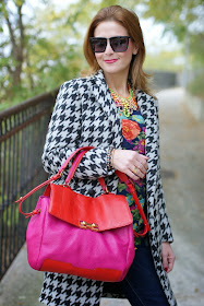 chicwish houndstooth coat, marc by marc jacobs memphis, Fashion and Cookies, fashion blogger