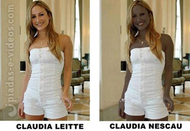 Claudia leite x Claudia nescau 