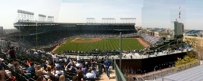 wrigley field rooftop view