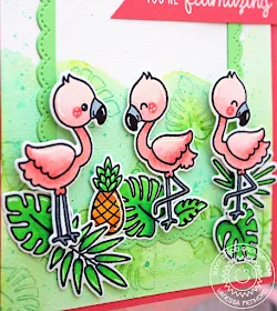 Sunny Studio Stamps: Fabulous Flamingos Fancy Frames Dies You're Flamazing Summer Themed Punny Cards by Anja Bytyqi and Vanessa Menhorn