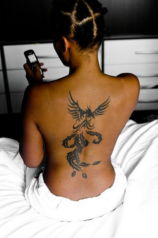 girl tattoo design. Tribal tattoo design