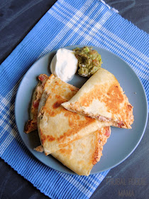 Cream Cheese Chicken Quesadilla- Even restaurant chicken quesadillas pale in comparison to this creamy, tasty make-at-home version!