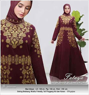 Gamis Cantik dan Unik Fataya Dress Bahan Linen Rami