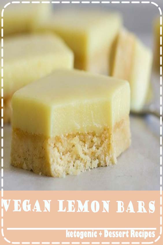 Vegan lemon bars with a creamy lemon filling on top of a soft buttery base! They're gluten free, 9 ingredients and quick and easy to make.