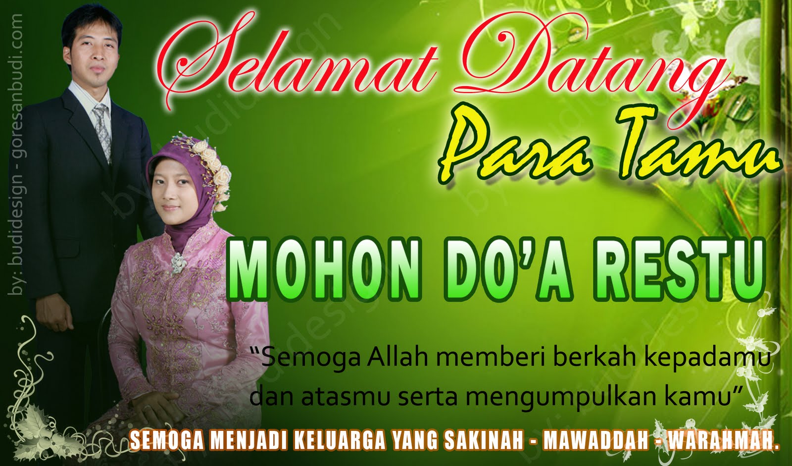 All About Wedding Banner Selamat Datang 