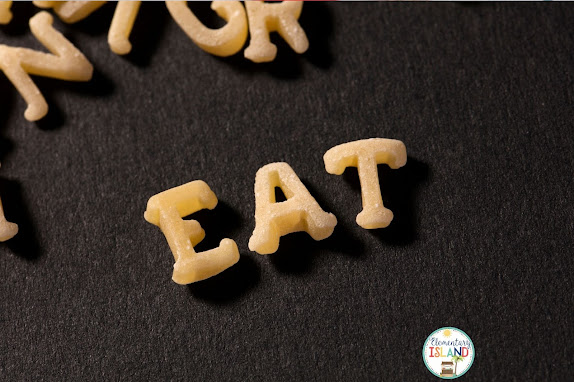 Using spaghetti noodles, letter noodles or even letter cereal students will love practicing their spelling words.