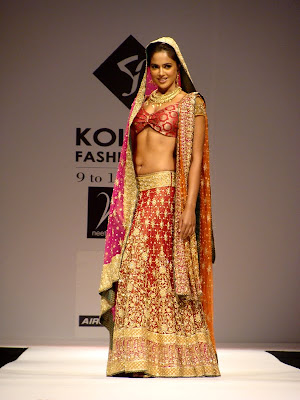 Sameera Reddy in Neeta Lulla's Bridal Collection