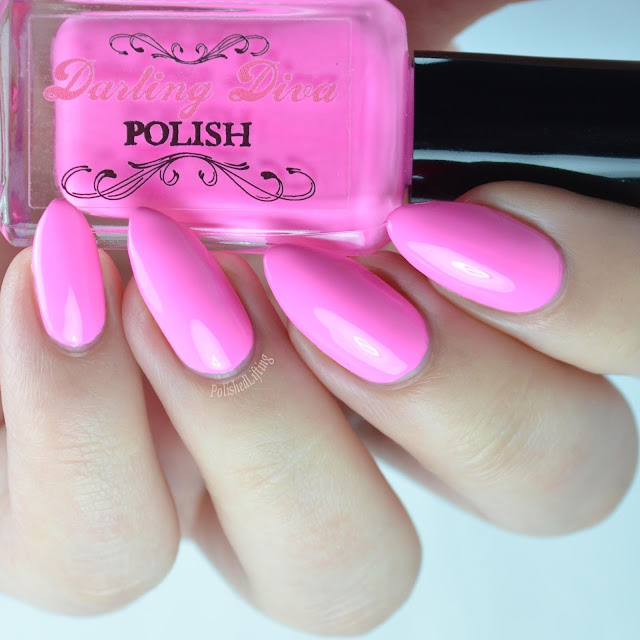 bright pink crelly nail polish