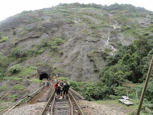 Tunnel drilled through monolith, Dudhsagar water falls trekking