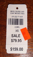 LL Bean car coat camel wool on clearance