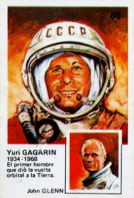 1976 Productos Ortiz : Parejas Famosas #60 - Yuri Gagarin