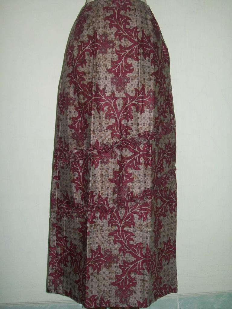 Jual Rok  Batik  Modern Untuk Pesta Merah Maroon Dengan 