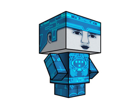 Tron Paper Toy