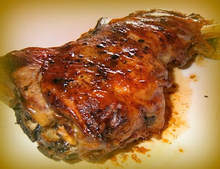 Pierna de cordero asada al horno