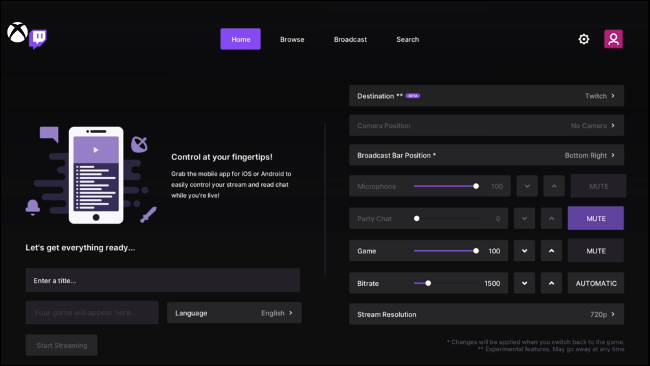 ابدأ البث مع Twitch