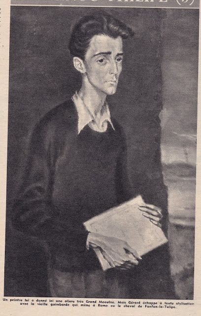 Portrait de Gérard Philipe (Cinémonde, 1951) © famille Philip