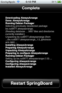 Cydia tweak Always Arrange