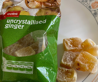 coles uncrystallised ginger 150g