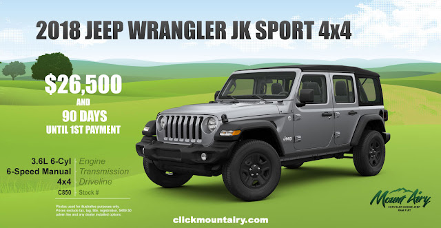 2018 Jeep Wrangler JK Sport 4X4 - On Sale!