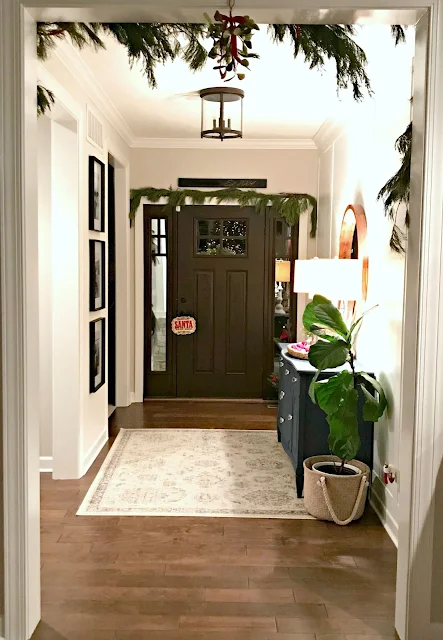 Stained door with side lights and window