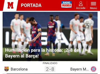 بايرن ميونيخ برشلونة 8-2 ثمانية اثنين