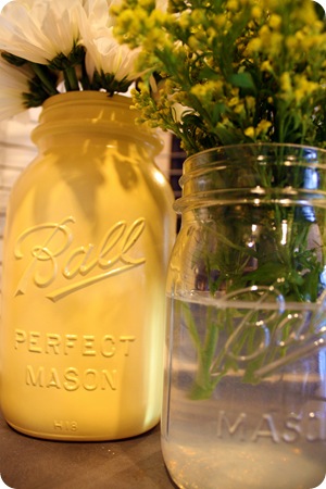 painted mason jars