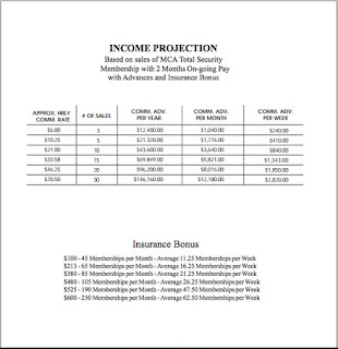 mca, mca income projection sheet, what i can make with mca, how much can i make with mca