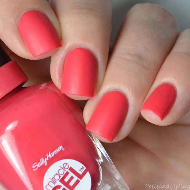 coral pink matte nail polish