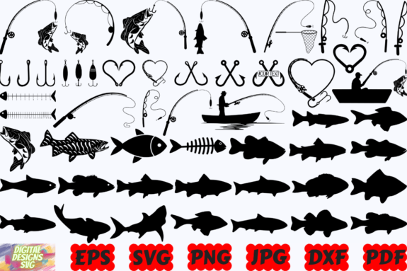 Free Fishing Silhouette SVG Cut File