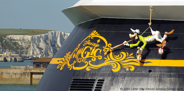 Cruise Ship IMO: 9126807, Call Sign: C6PT7. Stockholm (Sweden to Oslo (Norway). Operator: Disney Cruise Line. At Cruise Terminal 2 (CT2), Admiralty Pier, Western Docks. Also Prince of Wales Pier and Cafe; Eastern Docks. Port of Dover, Kent, England.