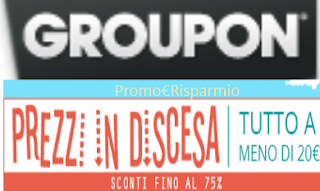 Logo Groupon : sconti fino al 75% e tutto a meno di 20 euro