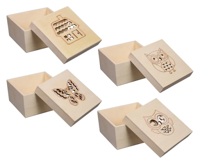  Crafter's Square Wood Decor Box with Lids