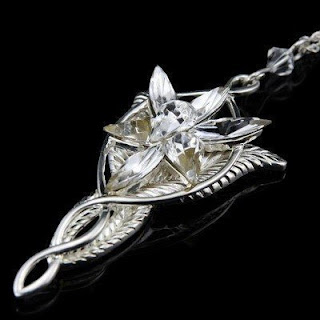 HOT!! Lady Fashion LOTR Charm Arwen Evenstar Silver Crystal Pendant Necklace NEW