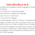 Introduction to C Language | Introduction to C Programming Language
