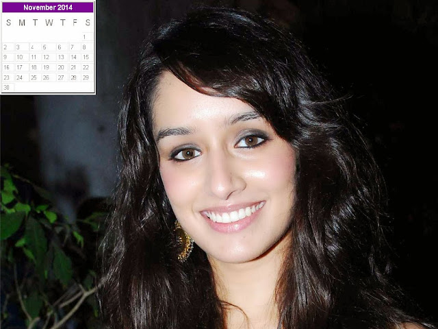 Shraddha Kapoor Calendar 2014