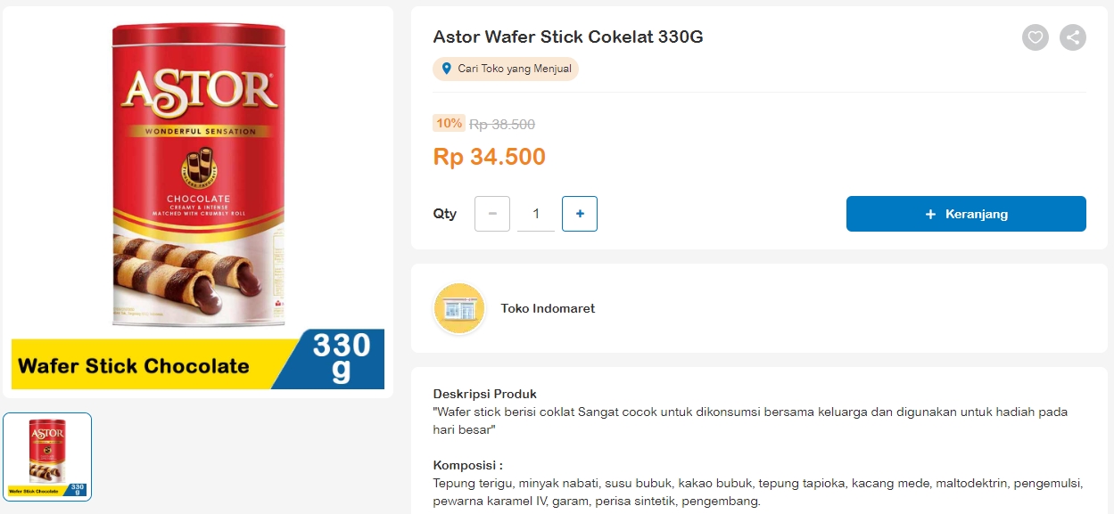 Manjakan Lidah dengan Astor Wafer Stick Cokelat: Harga Terbaru di Indomaret Maret 2024