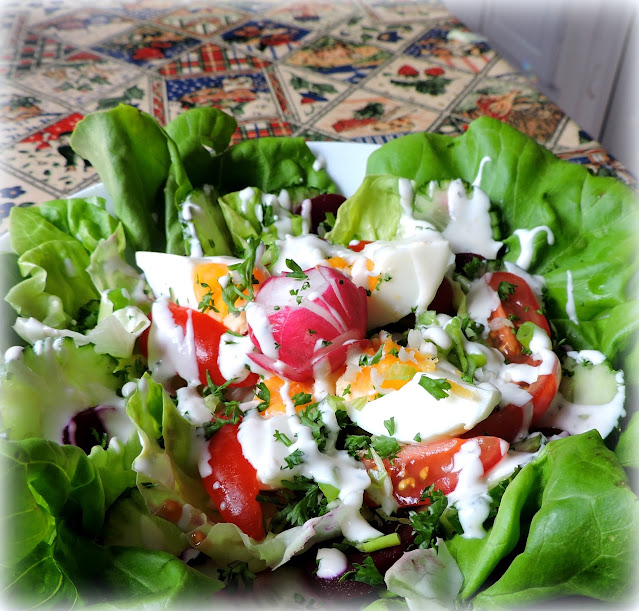 Buttermilk Dressed Rose Salad Bowl