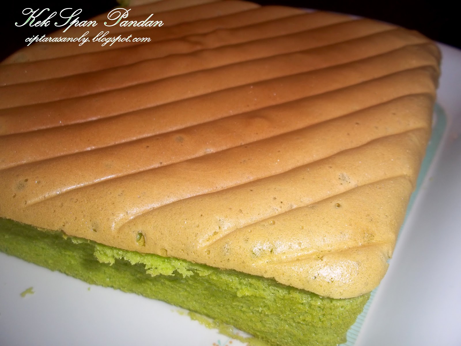 CiptaRasa Noly: KEK SPAN PANDAN GEBU