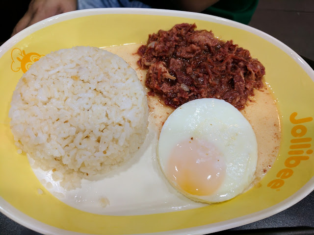 Jollibee Corned Beef with Fried Rice and Sunny Side Up Egg