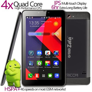 Unlocked G-Tab Zeta 7 Inch IPS Quad Core 4G Phablet Android